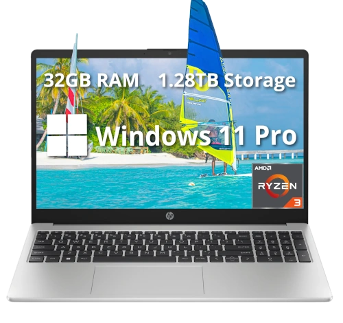 HP 255 G10 AMD Ryzen 3 7330U 16GB RAM 1TB SSD laptop