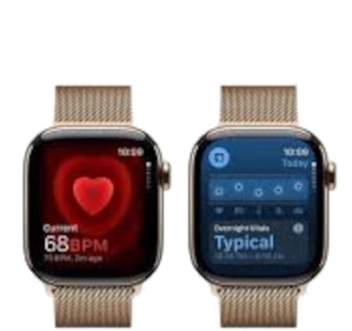 Apple Watch Series 10 42mm Gold Titanium Case w/ Apple OEM Band A3001 GPS Cellular watch