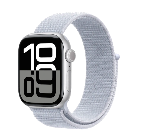Apple Watch Series 10 42mm Silver Aluminum Case w/ Apple OEM Band A2997 GPS Only watch