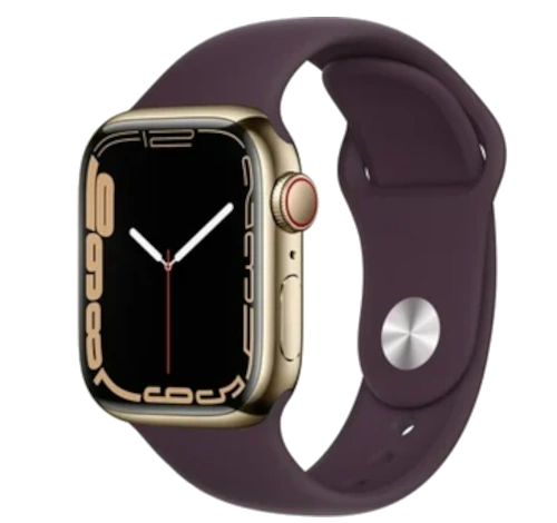 Apple Watch Series 8 41mm Gold Stainless Steel Case with Apple OEM Band A2772 GPS Cellular watch