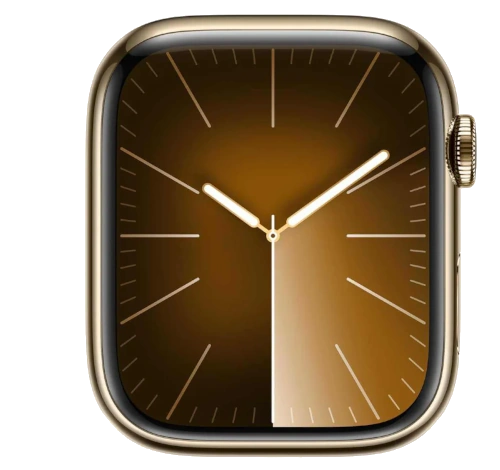 Apple Watch Series 9 41mm Gold Stainless Steel Case with Apple OEM Band A2982 GPS Cellular watch