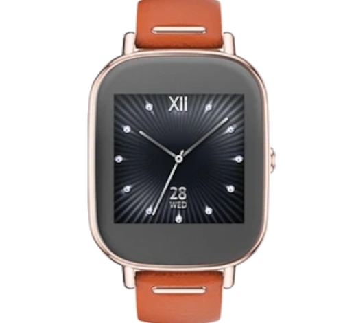 Asus Zenwatch 2 Rose Gold Casing 45mm Orange Leather WI502Q watch